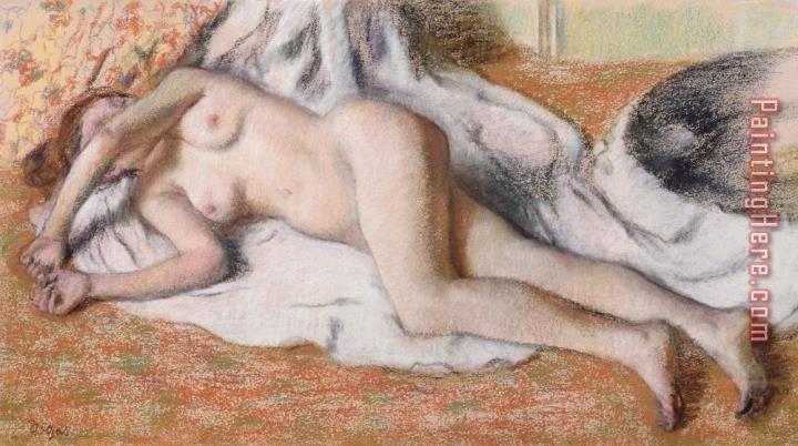 Edgar Degas After the Bath or Reclining Nude